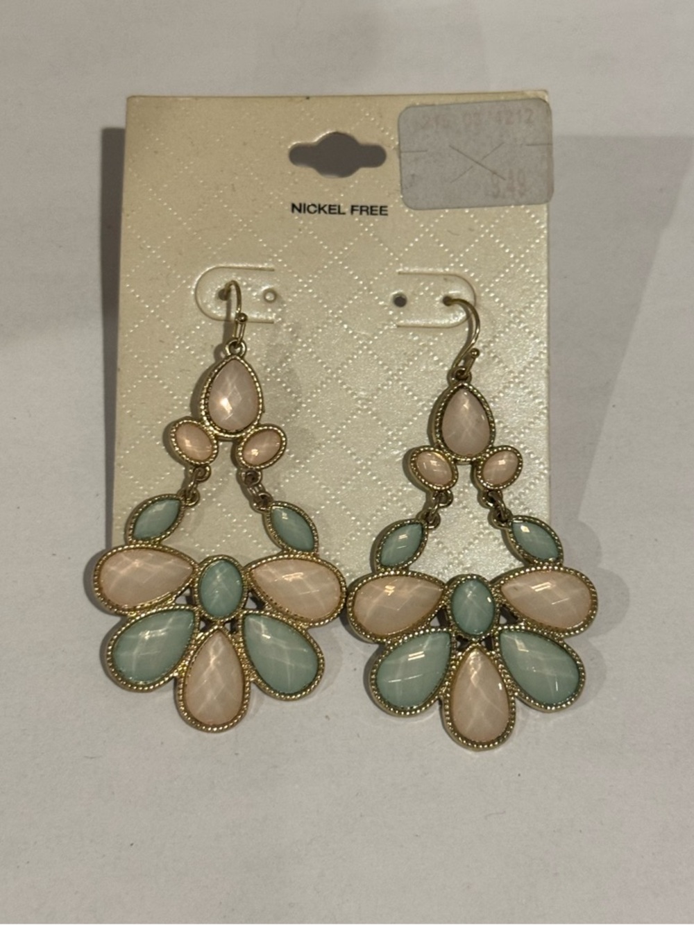 NWT Pastel Floral Drop Dangle Earrings - Nickel Free
